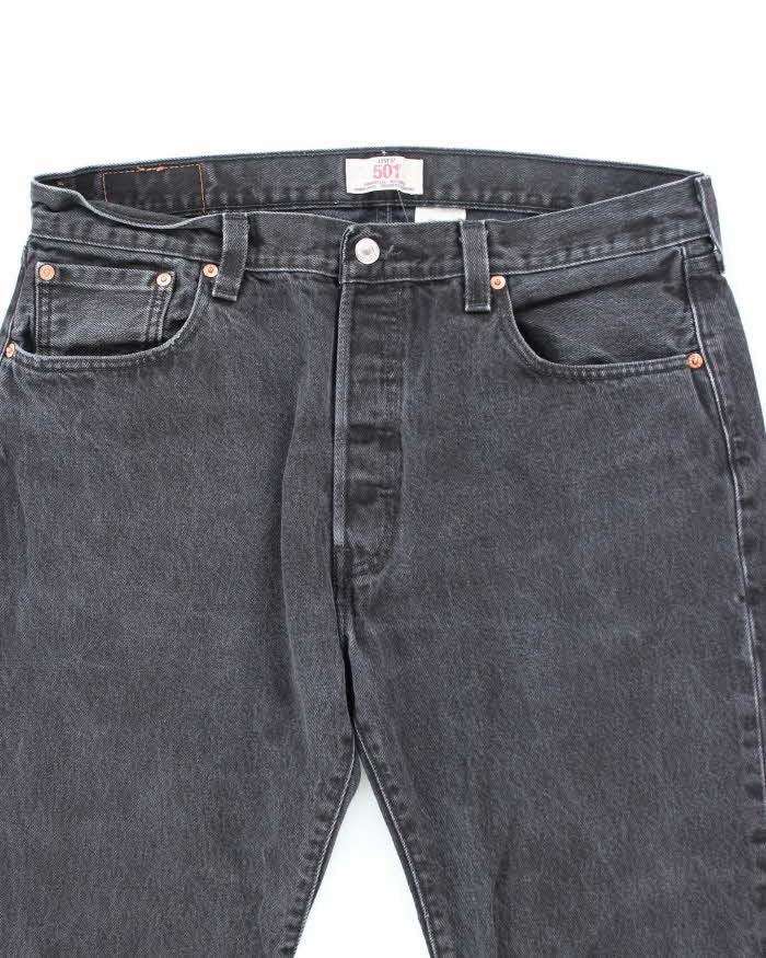 Vintage Levi's 501 Black Dark Wash Denim Jeans - W34 L29