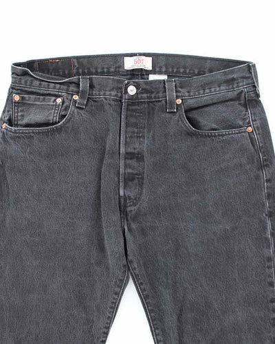 Vintage Levi's 501 Black Dark Wash Denim Jeans - W34 L29