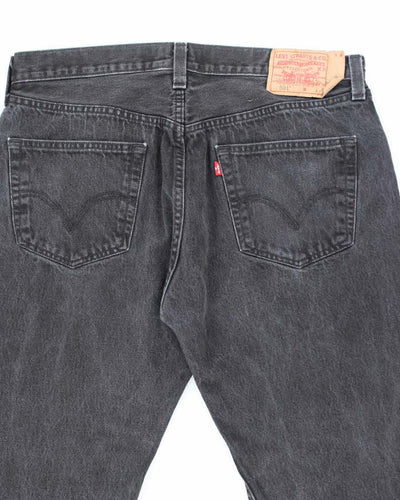 Vintage Levi's 501 Black Dark Wash Denim Jeans - W34 L29