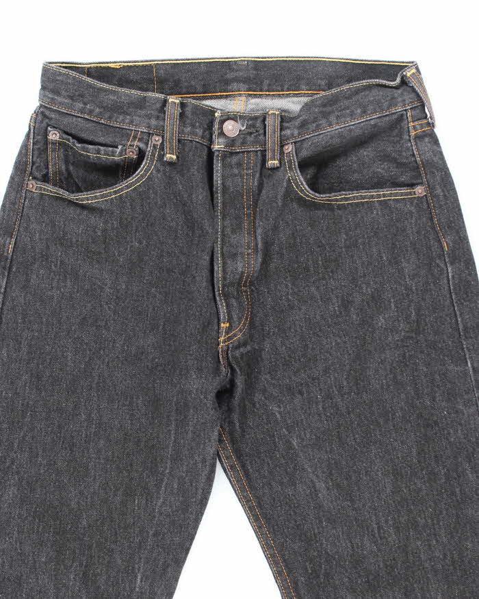Vintage Levi's 501 Black Dark Wash Denim Jeans - W28 L31