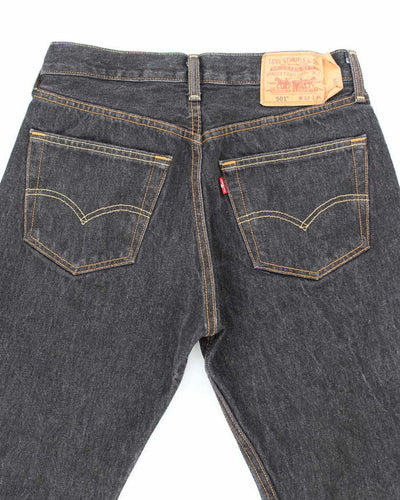 Vintage Levi's 501 Black Dark Wash Denim Jeans - W28 L31