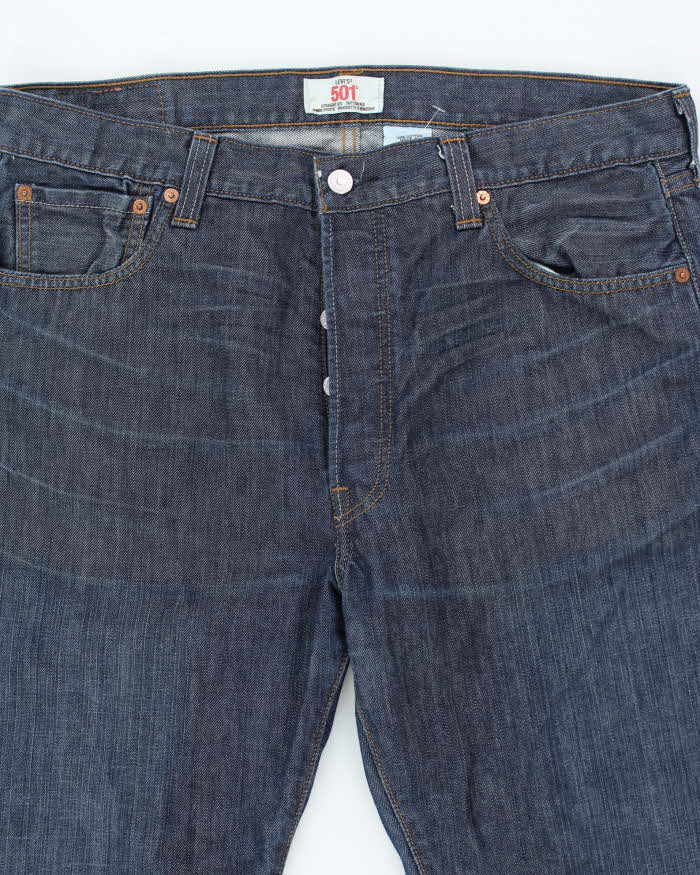 Vintage Levi's 501 Blue Dark Wash Denim Jeans - W35 L32