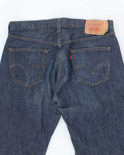 Vintage Levi's 501 Blue Dark Wash Denim Jeans - W35 L32