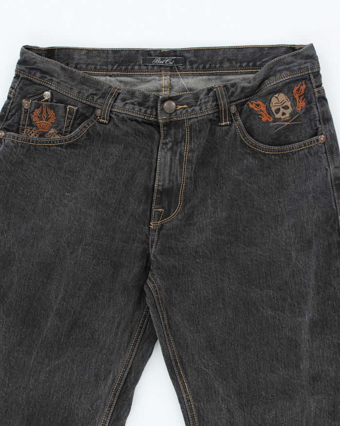 Vintage Y2K Marc Ecko Boot Cut Grey Faded Jeans - W36 L31