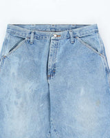 Vintage Rustler Mid Wash Blue Workwear Carpenter Jeans - W34 L30