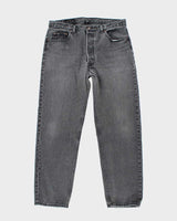 Vintage 90's Levi's 501 Grey Stone Wash Jeans - W34 L28