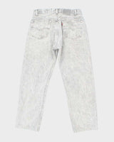 Vintage 90's Levi's 501 Grey Acid Wash Jeans - W31 L27