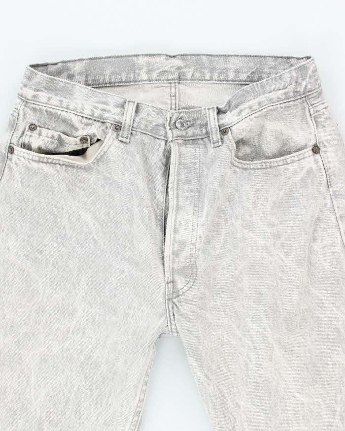 Vintage 90's Levi's 501 Grey Acid Wash Jeans - W31 L27
