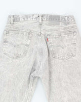 Vintage 90's Levi's 501 Grey Acid Wash Jeans - W31 L27