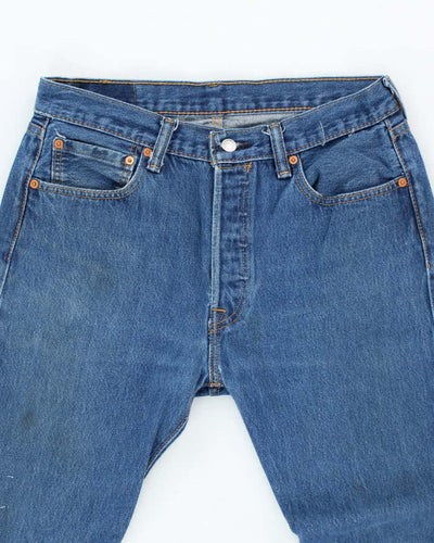 Vintage 90's Levi's 501 Blue Dark Wash Jeans - W31 L26