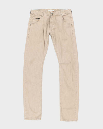 Vintage 90's Pierre Balmain Slim Fit Beige Wash Jeans - W30 L32