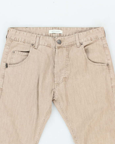 Vintage 90's Pierre Balmain Slim Fit Beige Wash Jeans - W30 L32