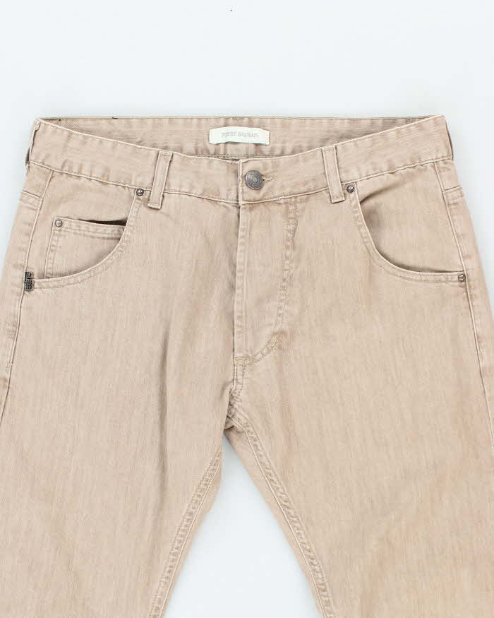 Vintage 90's Pierre Balmain Slim Fit Beige Wash Jeans - W30 L32