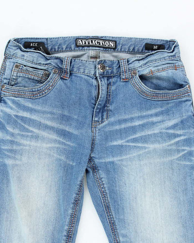Vintage Y2k Affliction Gothic Style Relaxed Fit Jeans - W32 L30