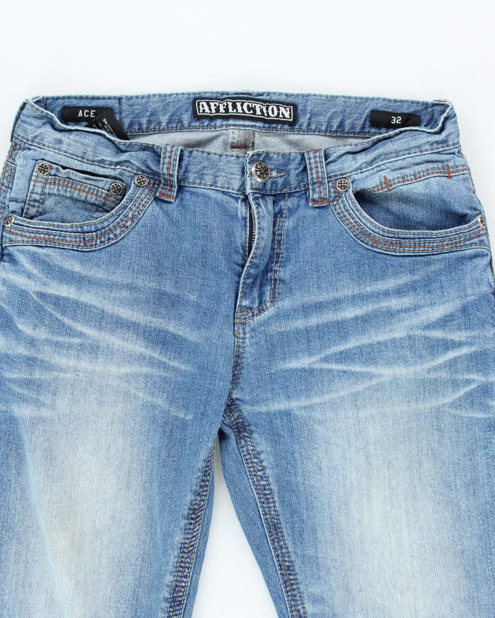 Vintage Y2k Affliction Gothic Style Relaxed Fit Jeans - W32 L30