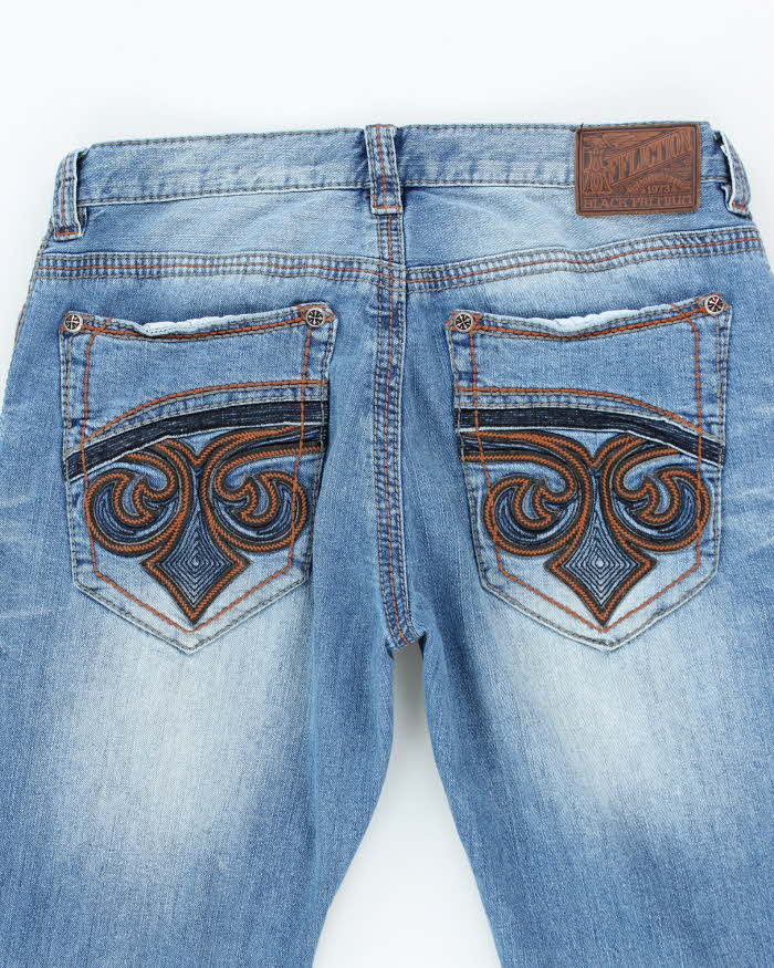 Vintage Y2k Affliction Gothic Style Relaxed Fit Jeans - W32 L30