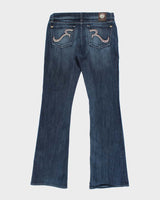 Vintage Y2K Rock &amp; Republic Dark Wash Straight Flared Jeans - W30 L32