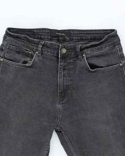Vintage 90's Calvin Klein Grey Stone Wash Relaxed Fit Jeans - W32 L29