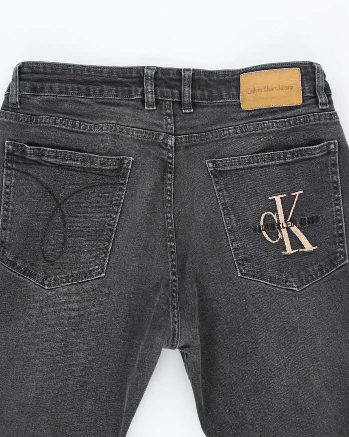Vintage 90's Calvin Klein Grey Stone Wash Relaxed Fit Jeans - W32 L29