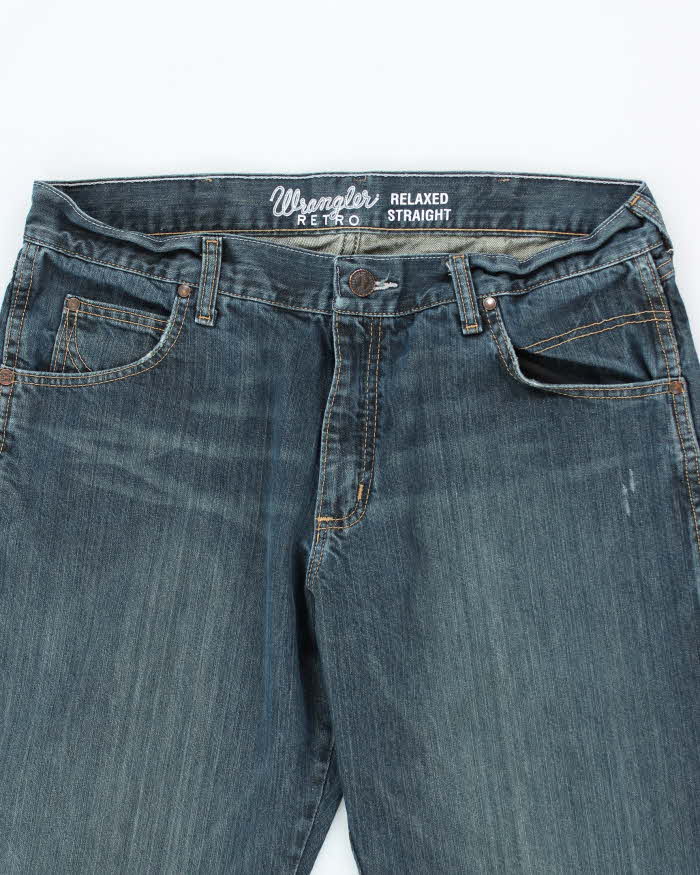 Vintage Wrangler Straight Leg Medium Wash Jeans - W34 L31