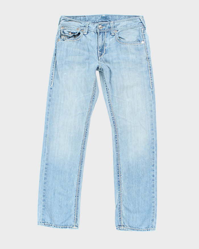 Vintage True Religion Straight Leg Light Wash Jeans - W32 L29