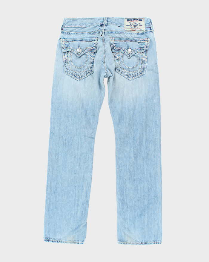 Vintage True Religion Straight Leg Light Wash Jeans - W32 L29