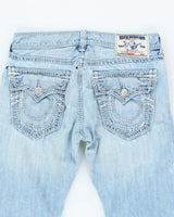 Vintage True Religion Straight Leg Light Wash Jeans - W32 L29