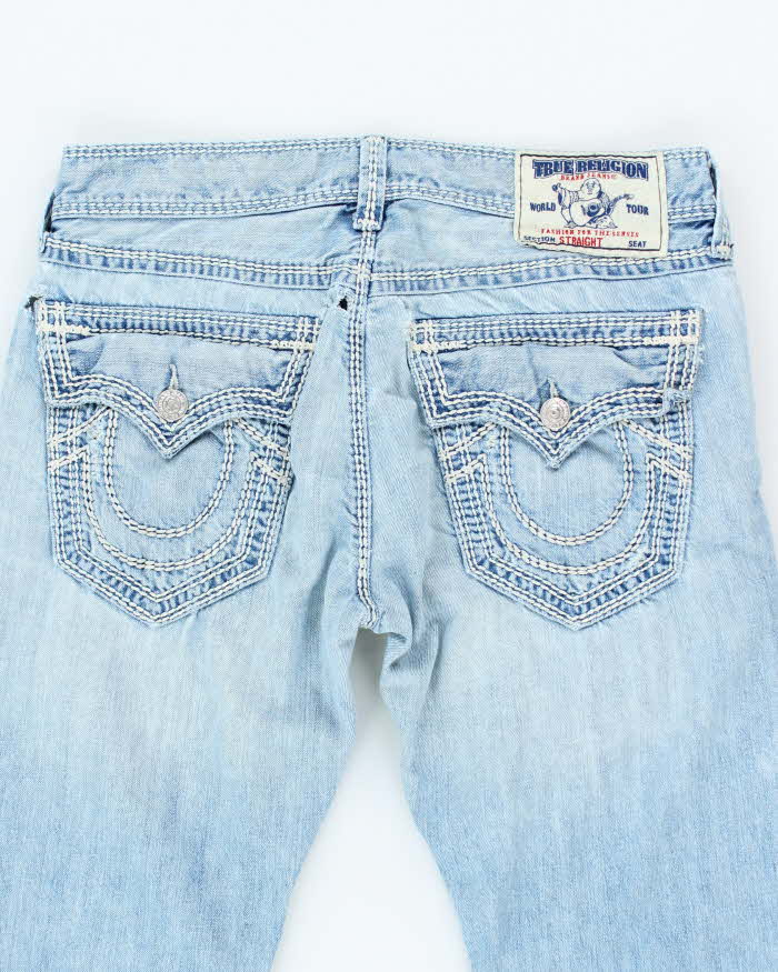 Vintage True Religion Straight Leg Light Wash Jeans - W32 L29