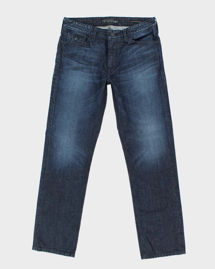 Vintage Guess Slim Straight Leg Dark Wash Jeans - W33 L33