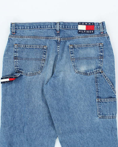 Vintage Y2K Tommy Hilfiger Wide Leg Light Wash Jeans - W34 L31