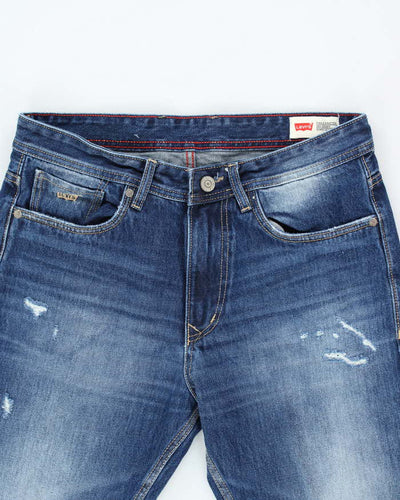 Vintage Levi's 513 Pre-Distressed Straight Fit Dark Wash Jeans - W32 L29