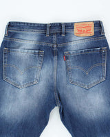 Vintage Levi's 513 Pre-Distressed Straight Fit Dark Wash Jeans - W32 L29
