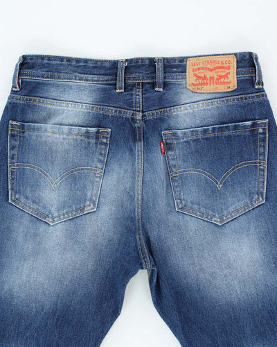 Vintage Levi's 513 Pre-Distressed Straight Fit Dark Wash Jeans - W32 L29