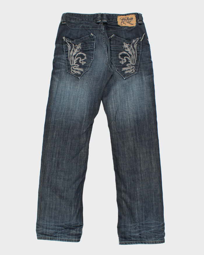 Vintage Y2K Parasuco Dark Wash Embroidered Bootcut Jeans - W30 L33