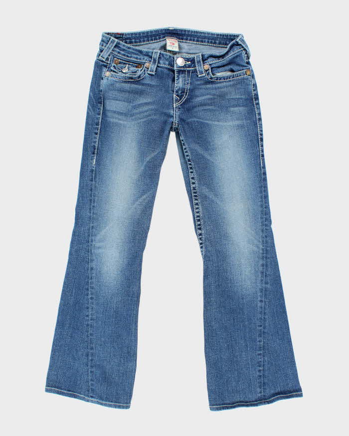 Vintage Y2K True Religion Medium Wash Flared Jeans - W30 L30