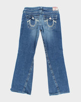 Vintage Y2K True Religion Medium Wash Flared Jeans - W30 L30