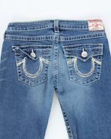 Vintage Y2K True Religion Medium Wash Flared Jeans - W30 L30