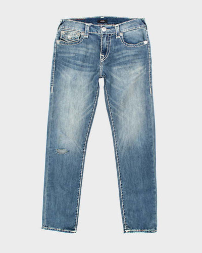 Vintage Y2K True Religion Pre-Distressed Skinny Light Wash Jeans - W34 L31