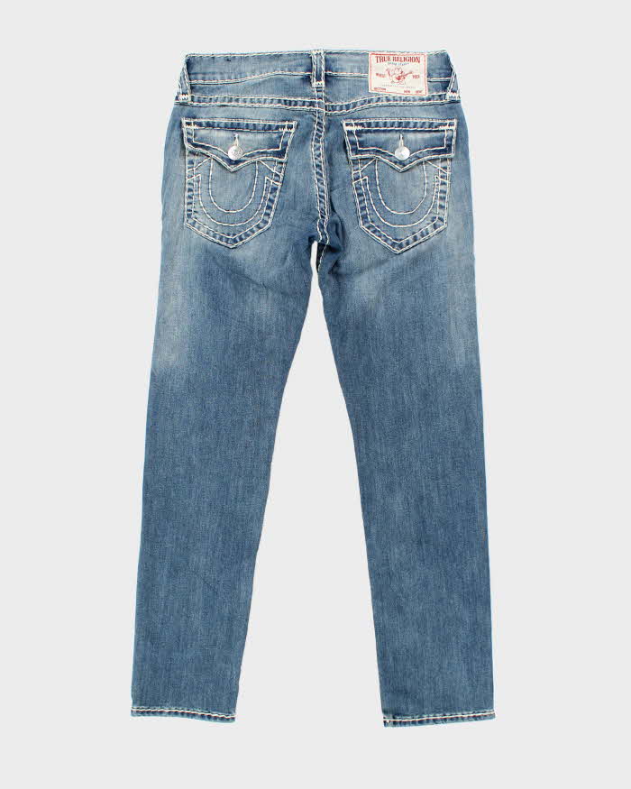 Vintage Y2K True Religion Pre-Distressed Skinny Light Wash Jeans - W34 L31