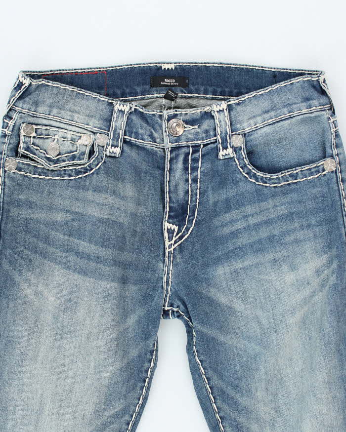 Vintage Y2K True Religion Pre-Distressed Skinny Light Wash Jeans - W34 L31