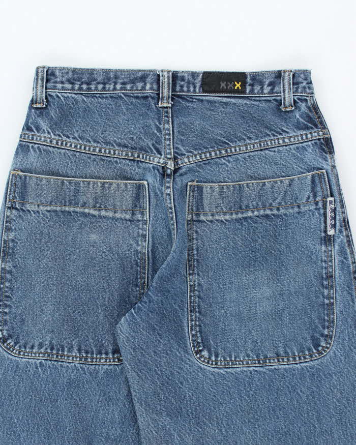 Vintage Y2K Extreme XXX Ultra Wide Leg Dark Wash Jeans - W30 L30