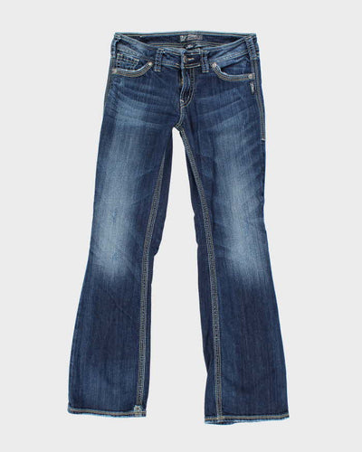 Vintage Y2K Silver Gothic Style Bootcut Leg Jeans - W30 L31