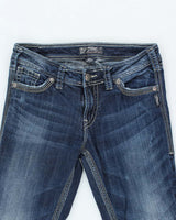 Vintage Y2K Silver Gothic Style Bootcut Leg Jeans - W30 L31