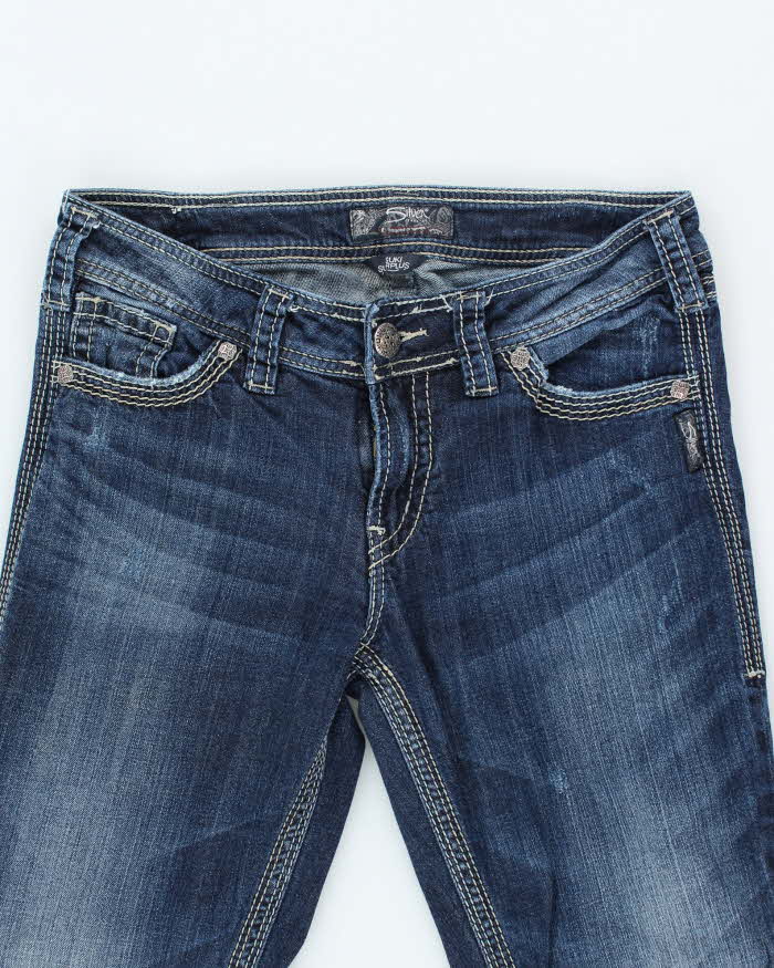 Vintage Y2K Silver Gothic Style Bootcut Leg Jeans - W30 L31