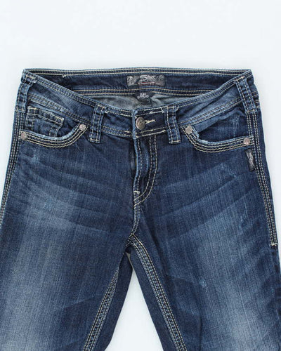 Vintage Y2K Silver Gothic Style Bootcut Leg Jeans - W30 L31