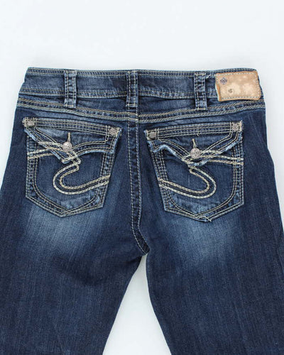 Vintage Y2K Silver Gothic Style Bootcut Leg Jeans - W30 L31
