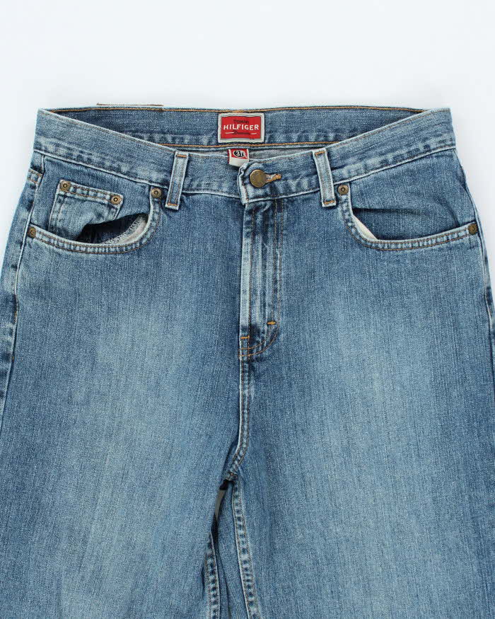 Vintage Y2K Tommy Hilfiger Medium Wash Straight Leg Jeans - W32 L27