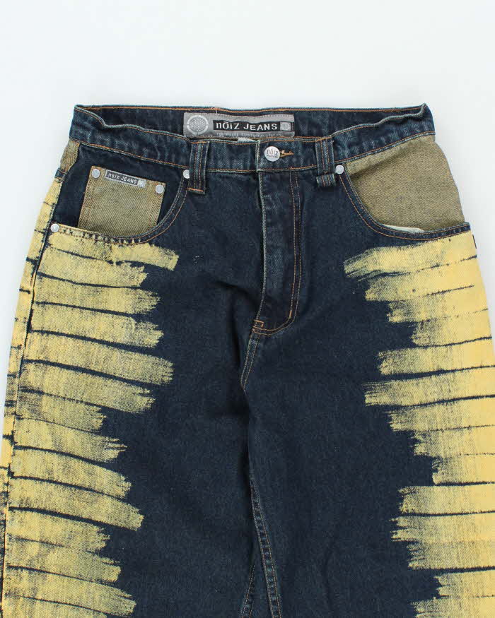 Vintage Y2K Noiz Wide Leg Panted Dark Wash Jeans - W31 L32