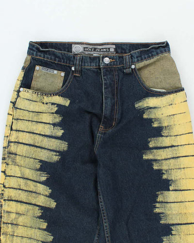 Vintage Y2K Noiz Wide Leg Panted Dark Wash Jeans - W31 L32