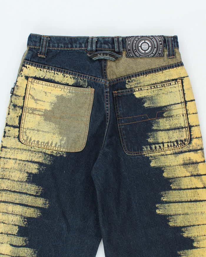 Vintage Y2K Noiz Wide Leg Panted Dark Wash Jeans - W31 L32
